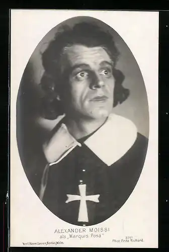 AK Schauspieler Alexander Moissi als Marquis Posa