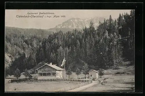 AK Tiefenbach-Oberstdorf, Restaurant Breitachklamm i. bayr. Allgäu