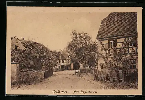 AK Grossbothen, Alte Dorfschmiede