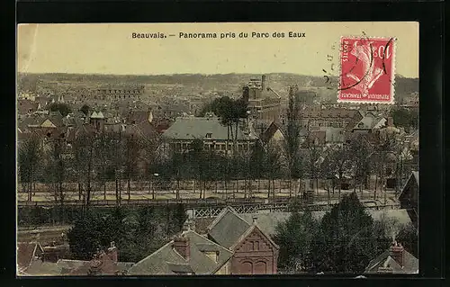 AK Beauvais, Panorama pris du Parc des Eaux