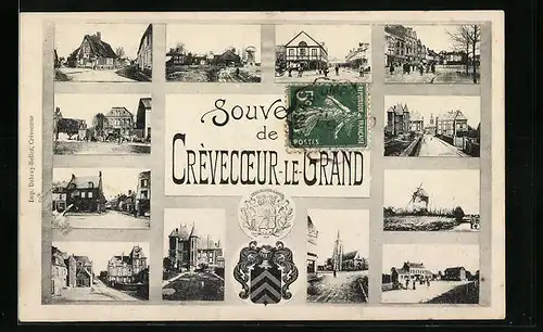 AK Crèvecoeur-le-Grand, Ortsansichten