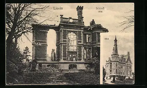AK Lievin, Schloss 1914 und 1916