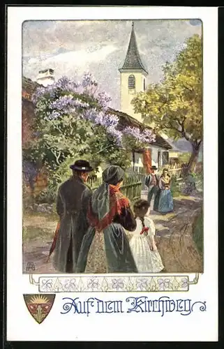 AK Deutscher Schulverein Nr. 948: Auf dem Kirchweg