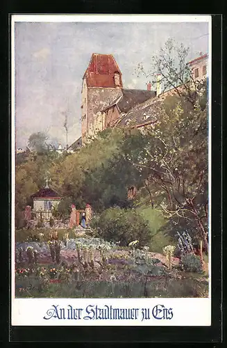 AK Deutscher Schulverein Nr. 822: An der Stadtmauer zu Ens