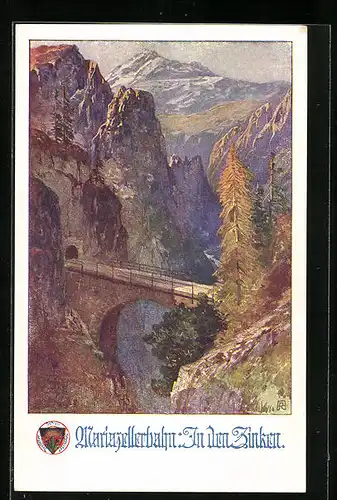 AK Deutscher Schulverein Nr. 716: Mariazellerbahn, In den Zinken