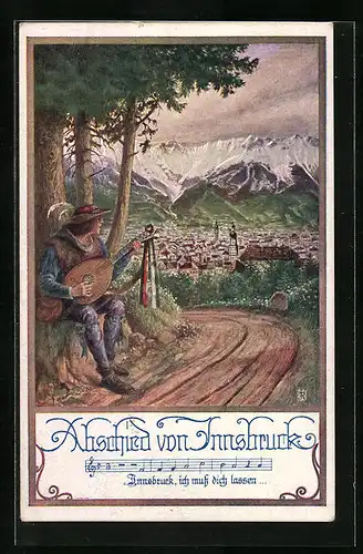 AK Deutscher Schulverein Nr. 942: Abschied von Innsbruck