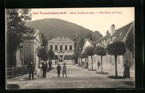 AK Bad Trencsenteplicz, Villa Bátory und Post