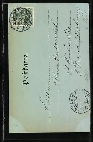 Mondschein-AK Hall, Strassenpartie an der Pfarrkirche