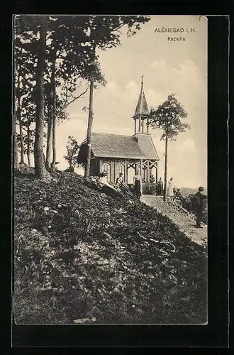 AK Alexisbad i. H., Kapelle mit Besuchern