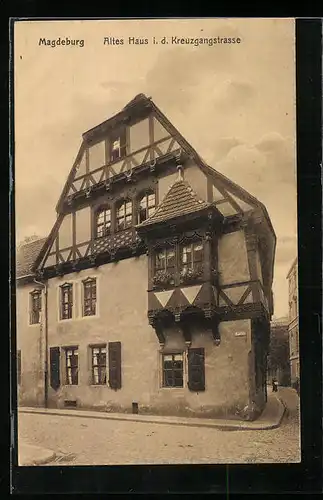 AK Magdeburg, Altes Haus in der Kreuzgangstrasse