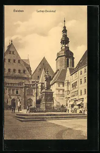 AK Eisleben, Luther-Denkmal und Kirche