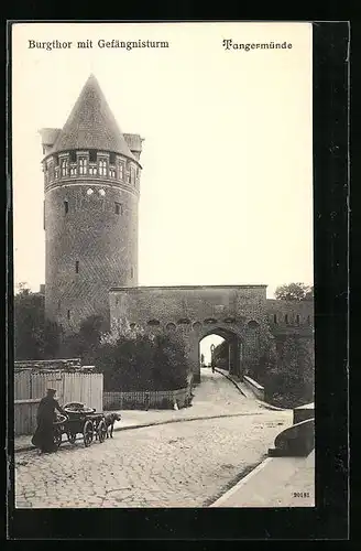 AK Tangermünde, Burgtor mit Gefängnisturm