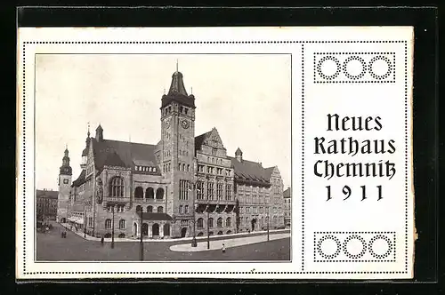 AK Chemnitz, Neues Rathaus 1911