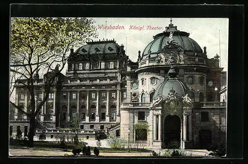 AK Wiesbaden, Königliches Theater