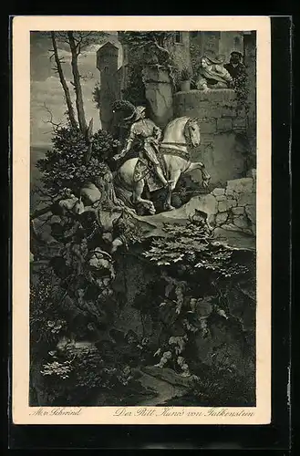 Künstler-AK Moritz von Schwind: Der Ritt Kunos von Falkenstein