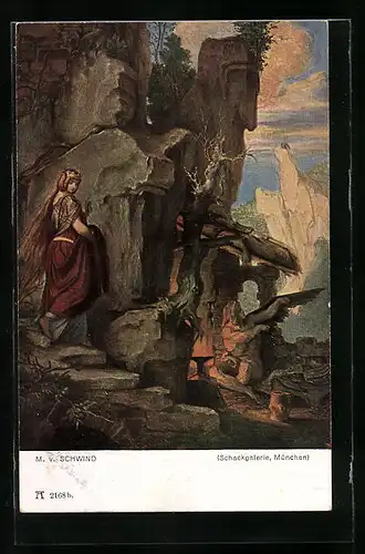 Künstler-AK Moritz von Schwind: Wieland, der Schmied