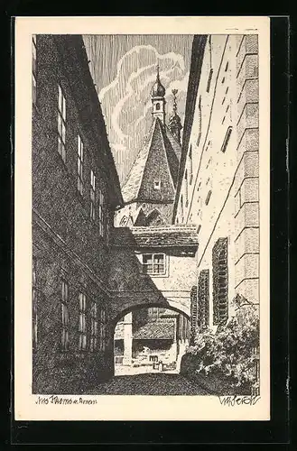 Künstler-AK Ulf Seidl: Aus Krems a. d. Donau