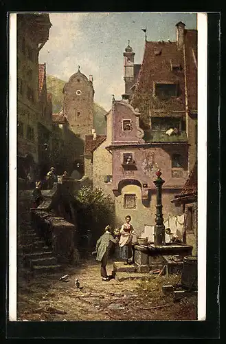 Künstler-AK Carl Spitzweg: Der ewige Hochzeiter