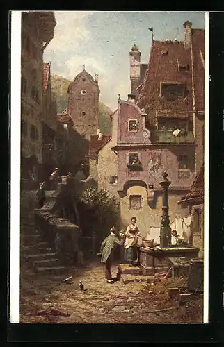 Künstler-AK Carl Spitzweg: Der ewige Hochzeiter