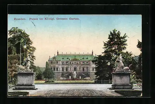 AK Dresden, Palais im Kgl. Grossen Garten