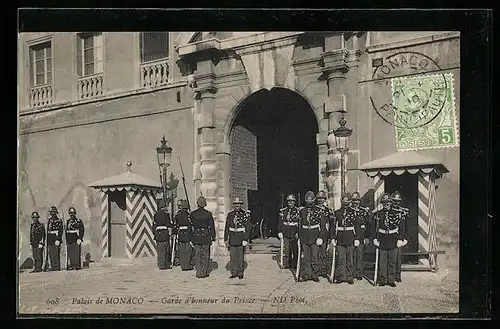 AK Monaco, Palais de Monaco - Garde d`bonneur du Prince