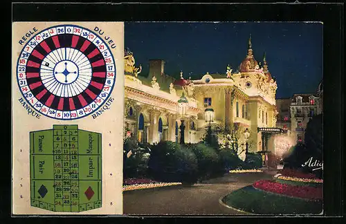 AK Monte-Carlo, Spielcasino bei Nacht, Roulette