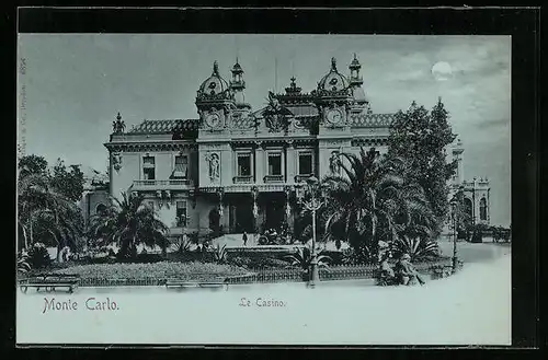 Mondschein-AK Monte-Carlo, Le Casino
