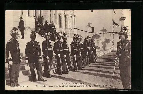 AK Monaco, Carabiniers, Garde d`honneur du Prince - Grande tenue