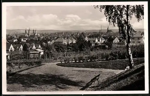 Fotografie Brück & Sohn Meissen, Ansicht Naumburg / Saale, Blick nach der Stadt mit Dom
