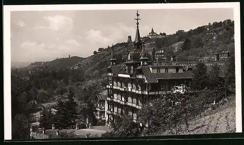 Fotografie Brück & Sohn Meissen, Ansicht Radebeul, Partie am Bilz - Sanatorium