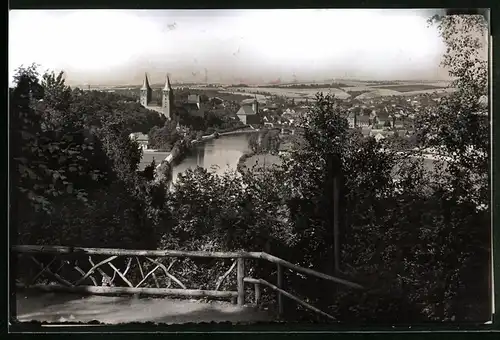 Fotografie Brück & Sohn Meissen, Ansicht Rochlitz, Blick von der Bastei auf die Stadt