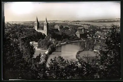 Fotografie Brück & Sohn Meissen, Ansicht Rochlitz, Blick auf die Stadt mit der Kirche