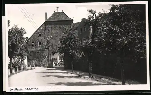 Fotografie Brück & Sohn Meissen, Ansicht Geithain, Strassenpartie am Stadttor