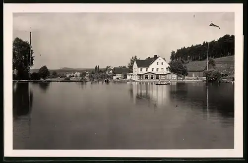 Fotografie Brück & Sohn Meissen, Ansicht Hetzdorf, Partie mit Blick auf die Pension Bad Sumpfmühle