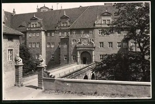 Fotografie Brück & Sohn Meissen, Ansicht Torgau, Eingang zum Schloss Hartenfels