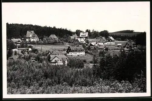 Fotografie Brück & Sohn Meissen, Ansicht Oberbärenburg, Teilansicht der Ortschaft