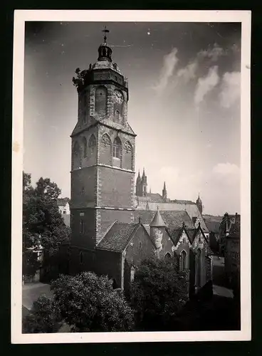 Fotografie Brück & Sohn Meissen, Ansicht Meissen, Frauenkirche in der Gesamtansicht