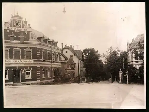 Fotografie Brück & Sohn Meissen, Ansicht Geringswalde, Hotel Wettiner Hof in der Bahnhofsstrasse