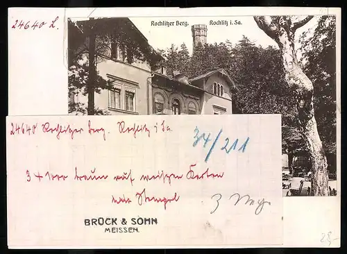 Fotografie Brück & Sohn Meissen, Ansicht Rochlitz, Hotel auf dem Rochlitzer Berg
