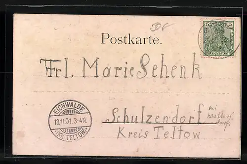 AK Berlin-Rudow, Schule, Geschäft des Kaufmannes Ruhnau