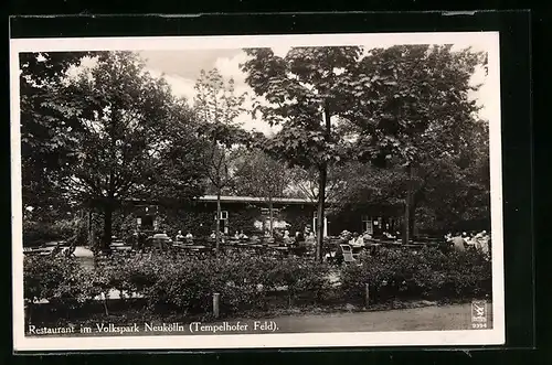 AK Berlin-Neukölln, Restaurant Volkspark am Tempelhofer Feld