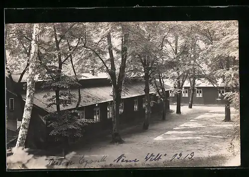 Foto-AK Berlin-Neukölln, Reserve-Lazarett in der Neuen Welt, Hasenheide