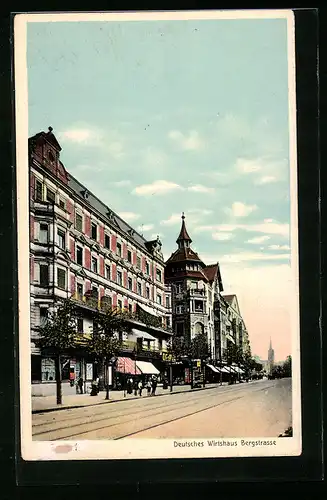 AK Berlin, Deutsches Wirtshaus in der Bergstrasse