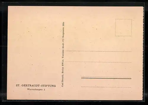 AK Berlin, St. Gertraudt-Stiftung in der Wartenburgstrasse 1