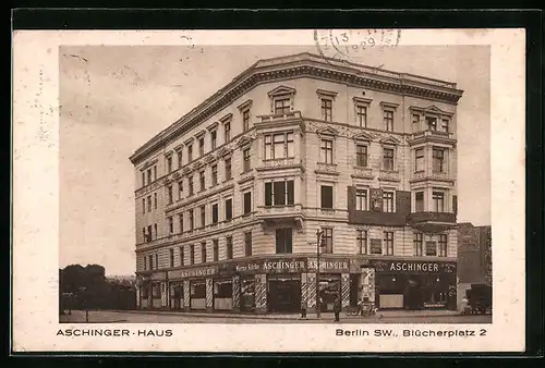 AK Berlin-Kreuzberg, Aschinger-Haus, Blücherplatz 2