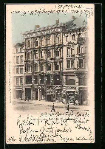 AK Berlin-Kreuzberg, Aschinger-Haus, Oranienstrasse 145 /146