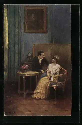 Künstler-AK sign. E. Schneider: Geständnis