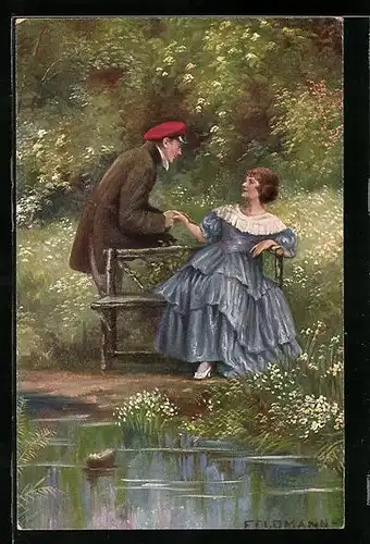 Künstler-AK sign. Feldmann: Willst du mein Eigen sein?