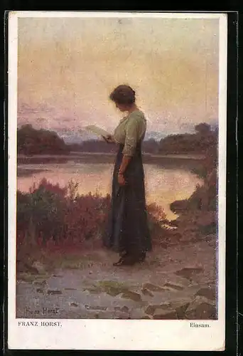 Künstler-AK sign. Franz Horst: Einsam