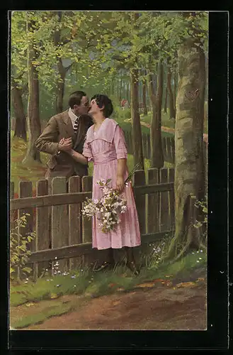 Künstler-AK sign. G. Waldauer: Nachbarstöchterlein